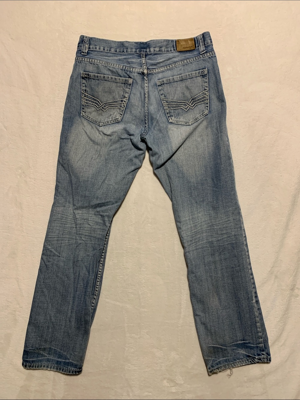 Flypaper Straight Leg Jeans embroidered Pockets 34x34